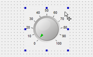 Example real-time control dial