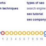 Search engine SEO example closeup