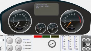 Vehicle dashboard created using VISUALCONNX