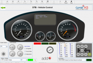 Vehicle dashboard created in VISUALCONNX