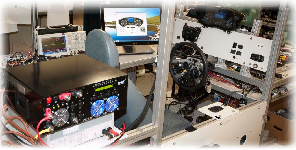 Vehicle powertrain simulator setup